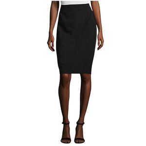 Worthington Women's Black Poly/Rayon/Spandex Lined Pencil Straight Skirt
